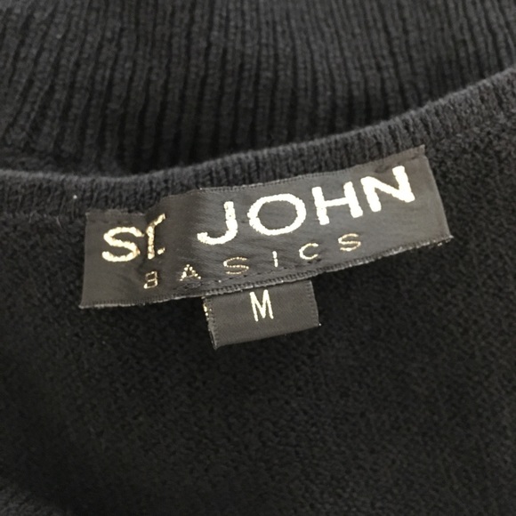 St, John Basics Black Cropped Tank  Medium - Picture 5 of 6